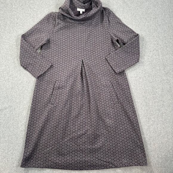 Tyler Boe Cowl Neck Shift Dress Women's Small Purple Gray 3/4 Sleeve Pockets - Picture 1 of 8